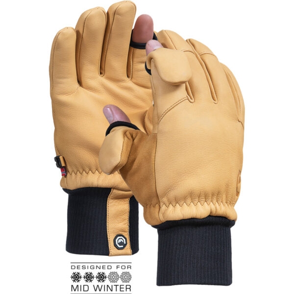 VALLERRET Hatchet Leather M béžové fotografické rukavice