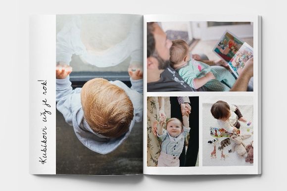 Sešitová fotokniha Koláž z rodinných fotiek