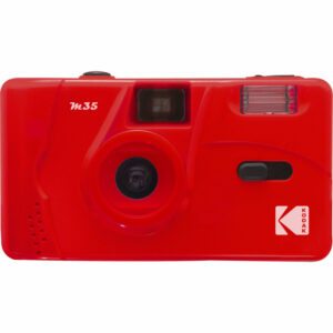 KODAK M35 fotoaparát s bleskem 31 mm f/10 červený